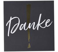 Perleberg Carte d'anniversaire de remerciement - Collection Black&Gold - Carte de remerciement d'anniversaire - Cartes d'anniversaire avec enveloppe - Carte de remerciement avec motif - Carte d'anniversaire 15 x 15 cm