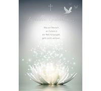 Perleberg Carte de condoléances - Collection Basic Classic - Cartes de condoléances avec enveloppe - Cartes de remerciement - Cartes de deuil de qualité supérieure - 11,6 x 16,6 cm