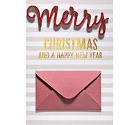 Perleberg Carte de Noël avec enveloppe - Carte de qualité supérieure avec compartiment pour argent et lettrage de Noël - Carte de Noël pour un souhait spécial - Carte de vœux 11,6 x 16,6 cm