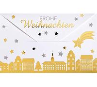 Perleberg Carte de Noël pour offrir de l'argent - Petite carte au look de Noël - Carte de vœux avec enveloppe 6,7 x 11 cm
