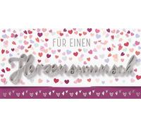 Perleberg Carte de vœux générale de la collection Lettering Design - Carte de qualité supérieure avec enveloppe blanche - Cartes de vœux élégantes pour un souhait de cœur 11 x 22 cm