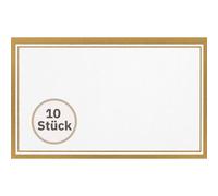 Perleberg - Lot de 10 cartons de table de qualité supérieure - Cartons de table pour mariage - Cartes de table pour baptême et anniversaire - Étiquettes nominatives élégantes avec cadre doré - Cartes