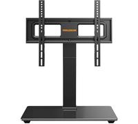 Perlegear PGTVS26 Support TV universel, base pivotante pour téléviseurs de 32 à 70", hauteur réglable avec inclinaison, base en verre trempé, peut supporter jusqu'à 40 kg, VESA max 400 x 400 mm