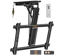 Perlegear Support de plafond motorisé pour téléviseurs de 32 à 70 pouces jusqu'à 40 kg, électrique avec télécommande et inclinaison réglable, terrasse rabattable, salon, etc. Max Vesa 600 x 400 mm