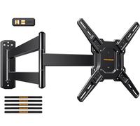 Perlegear Support mural à bras long pour téléviseurs de 26 à 65 pouces, support d'angle à mouvement complet avec extension de 80,3 cm, bras articulé pivotant et inclinable, VESA max 400 x 400 mm, peut