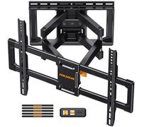 Perlegear Support mural à mouvement complet certifié UL pour téléviseurs de 42 à 85 pouces jusqu'à 60 kg, support TV avec deux bras articulés, inclinaison sans outils, pivotant, extension,