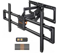Perlegear Support Mural TV à Mouvement Total pour TV 55"-120" jusqu'à 100 kg, Support TV Lourd avec Inclinaison, Pivot et Extension, Max. VESA 900 x 600 mm