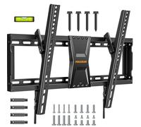 Perlegear Support Mural TV Inclinable pour téléviseurs de 37-82 Pouces Plasma OLED LCD jusqu'à 60 kg, Fixation Murale TV inclinable pour téléviseurs Plats ou incurvés Max VESA 600x400mm, PGLT5