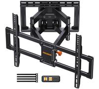 Perlegear Support Mural TV Mouvement Complet TV 42 à 85 Pouces à 60 kg, Support TVs Avec 2 Bras Articulés, Inclinaison, Pivotement, Extension et Mise à Niveau Sans Outils, VESA Max 600 x 400 mm, PGLF8