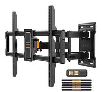 Perlegear Support Mural TV Orientable pour écrans 42-84 Pouces Jusqu'à 60 kg, Bras Television Mural Mouvement pour écrans Plats/Courbés, Inclinaison sans Outil, Max. VESA 600 x 400mm