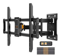 Perlegear Support Mural TV Orientable pour écrans 42-86 Pouces Jusqu'à 60 kg, Bras Television Mural Mouvement pour écrans Plats/Courbés, Inclinaison sans Outil, Max. VESA 600 x 400mm