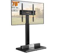 PERLEGEAR Support TV sur Pied pour téléviseurs 30″-70″, Pied TV réglable avec pivotement et Inclinaison, 8 hauteurs Ajustables, Compatible VESA 75x75 mm à 400x400 mm, Charge maximale de 40 kg