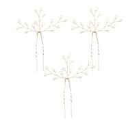 Perlen Haar Accessoires | 3 Stück Elegante Hochzeits Clips | Kupferdraht + Kunstperle, 11x7cm, 4g, 3 Stück, Elegantes Design, Für Hochzeit, Brautjungfern, Abschlussball, Party & Alltag