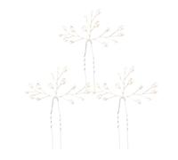 Perlen Haar Accessoires | 3 Stück Elegante Hochzeits Clips | Kupferdraht + Kunstperle, 11x7cm, 4g, 3 Stück, Elegantes Design, Für Hochzeit, Brautjungfern, Abschlussball, Party & Alltag