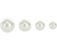 Perles 3mm - 6mm autocollantes blanc nacré