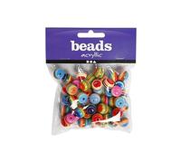 Creotime perles 50 pièces acrylique multicolore Multicolore
