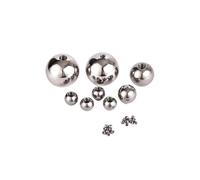 Perles à billes filetées M4 en acier inoxydable 304, demi-trou, trou borgne, boules en métal lisse et solide, 6-50mm(9mmx2pcs)