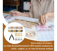Perles à Écraser pour Création de Bijoux,2200 Pièces Tubes À Crant Pour Boucles D'oreilles Avec Pince | Fournitures Pour Fabrication De Bijoux Pour Bracelets, Colliers, Boucles D'oreille, Porte-Clés,