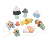 Janod – Perles à enfiler Sweet Cocoon – 21 perles bois FSC oiseaux multicolore