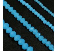 Perles à facettes en cristal autrichien multicolores de 3, 4, 6, 8 et 10 mm, perles rondes plates en verre pour la fabrication de bijoux, bracelet, DIY - Bleu clair 5662-4 mm x 3 mm