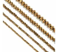 Perles à facettes en cristal autrichien multicolores de 3, 4, 6, 8 et 10 mm, perles rondes plates en verre pour la fabrication de bijoux, bracelet, DIY - Marron 5669-3 mm x 2 mm