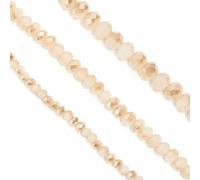 Perles à facettes en cristal autrichien multicolores de 3, 4, 6, 8 et 10 mm, perles rondes plates en verre pour la fabrication de bijoux, bracelets, jade blanc 5673, 6 mm x 4 mm
