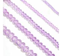 Perles à facettes en cristal autrichien multicolores de 3, 4, 6, 8 ou 10 mm, perles rondes plates en verre pour la fabrication de bijoux, bracelets, DIY - Violet clair 5683-8 mm x 6 mm