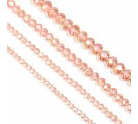 Perles à facettes en cristal autrichien multicolores de 3, 4, 6, 8 ou 10 mm, rondes et plates, pour la fabrication de bijoux, bracelet, rouge eau AB5682, 8 mm x 6 mm
