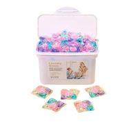 Perles à linge 5 en 1 - Parfum durable pour les déplacements - Perles de gel nettoyant doux - Alternative au détergent domestique (5 cm)