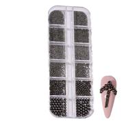 Perles à ongles - Perles de caviar pour l'art des ongles et la manucure | Petites perles métalliques | Caviar pour ongles, bijoux, travaux manuels | Décoration en résine et acces
