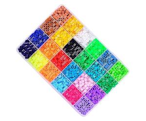 Perles à repasser - 24 couleurs - DIY - Kit de perles thermofusibles - Pour , adolescents, adultes, maison, studio, atelier, classe scolaire, camp d'été, anniversaire, salle de jeux, crèche