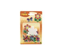 Hama Perles à repasser petit modèle – fleurs bicolores Plastique Multicolore G