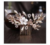 Perles Accessoires de cheveux de mariage Fleurs Diadèmes en cristal Bijoux de cheveux Or Vintage Femmes Bijoux de cheveux Tête Vignes Clips Coiffe