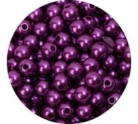 Perles Acryliques Colorées,3m 4m 5mm 6mm 8mm 10mm 12mm,Perles D'espacement Pour La Fabrication De Boucles D'oreilles,Bracelet,Bijoux - Type [Deep Purple 15]-3mm 1000pcs