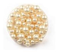 Perles acryliques nacrées - Blanc -175 pièces - D 0,4 à D1cm Blanc G