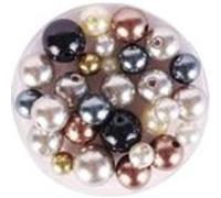 Perles acryliques nacrées tendances - Multicolore - 130 pièces - D 0,8 cm Multicolore G