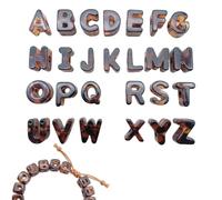 Perles Alphabet 26 Pièces DIY Bracelet Chaîne ournitures Création | Perles pour Téléphone Fabrication pour Débutants Ados Adultes Étudiants Maison Studio Atelier Projet