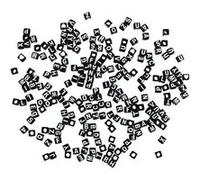 Perles Alphabet carrées noires 5 x 5 mm Noir G