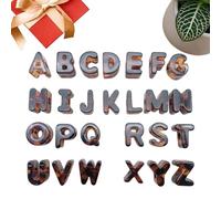 Perles Alphabet en Chunky 26 Pièces Perles pour Création de Bijoux Chaîne | DIY Fabrication de Bijoux pour Amateurs Débutants Ados Adultes Étudiants Maison École