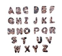 Perles Alphabet en Chunky 26 Pièces Perles pour Téléphone Chaîne Créative | DIY Fabrication de Bijoux pour Passionnés Débutants Ados Adultes Étudiants Maison École Projet Fête
