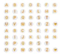 Perles Alphabet Rondes 270 Pièces en Acrylique | Forme Ronde et Plate, Lot Complet pour Loisirs Créatifs, Léger, Facile à Enfiler, Usage Familial