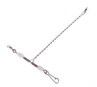 Perles anti-enchevêtrement en forme de T 12 cm | Acier inoxydable 304, design en forme de T, empêche la torsion de la ligne, sans danger pour l'eau salée, perles durables
