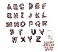 Perles artisanales de l'alphabet, breloques personnalisées pour bracelet | Composant de bijoux personnalisé, équipement d'art pour table d'artisanat, établi de bureau, salle de jeux