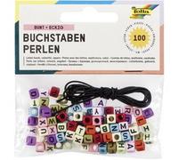 Perles avec lettres, carré, 100 pièces, assorti