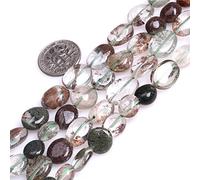 Perles baroques en pierre semi-précieuse naturelle de quartz fantôme vert 9 x 12 mm pour la fabrication de bijoux