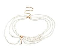 Perles Bikinis Perles Soutien-gorge Chaîne de Corps Soutien-gorge et Bas de Poitrine Bijoux de Corps Taille, Chaîne de taille dorée, taille unique