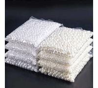 Perles Blanches En Faux Perles Abs De 4 À 16 Mm Avec Trou Droit, Accessoires De Fabrication De Bracelet Et De Collier De Bricolage Pour Femmes, Matériau Pour Bijoux. 8mm/100 pièces,10mm/50pcs,8mm/200