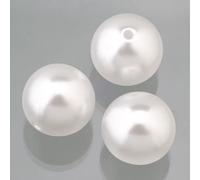 Perles blanches nacrées diam. 10 mm, Lot de 26 ...