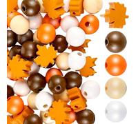 Perles Bois Naturel Artisanal De Thanksgiving Décorations De Noël Faits à la Main Fournitures De Fête Facile Montage Décorations De Fête En Bois Naturel