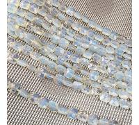 Perles carrées à facettes en pierre naturelle pour la fabrication de bijoux à 2 brins de 20,1 cm